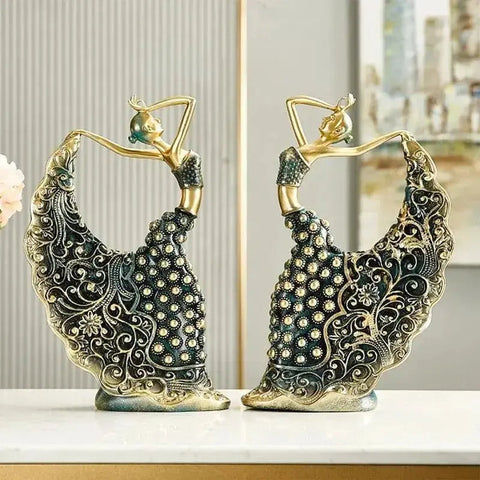 Sculpture Modern Art Home Decoration Accessories Dancer Resin Statue Character Model Living Room Decoration Office Decor Gifts