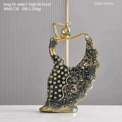 Sculpture Modern Art Home Decoration Accessories Dancer Resin Statue Character Model Living Room Decoration Office Decor Gifts