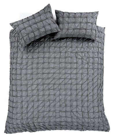 OLIVIA ROCCO Seville Duvet Set Cotton-Rich Luxury With Handmade Pintuck Detailing Super-Soft Bedding All Sizes Designed In England