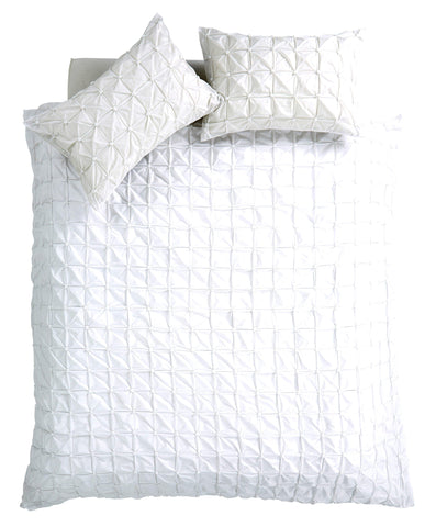 OLIVIA ROCCO Seville Duvet Set Cotton-Rich Luxury With Handmade Pintuck Detailing Super-Soft Bedding All Sizes Designed In England