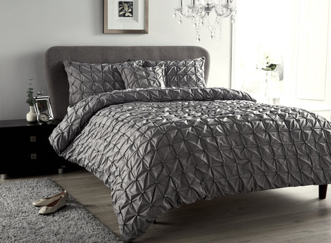 OLIVIA ROCCO Seville Duvet Set Cotton-Rich Luxury With Handmade Pintuck Detailing Super-Soft Bedding All Sizes Designed In England