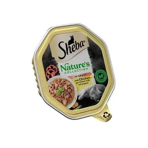 Sheba Natures Collection Cat Food Tray Chicken & Red Pepper in Sauce 85g (Case of 22)