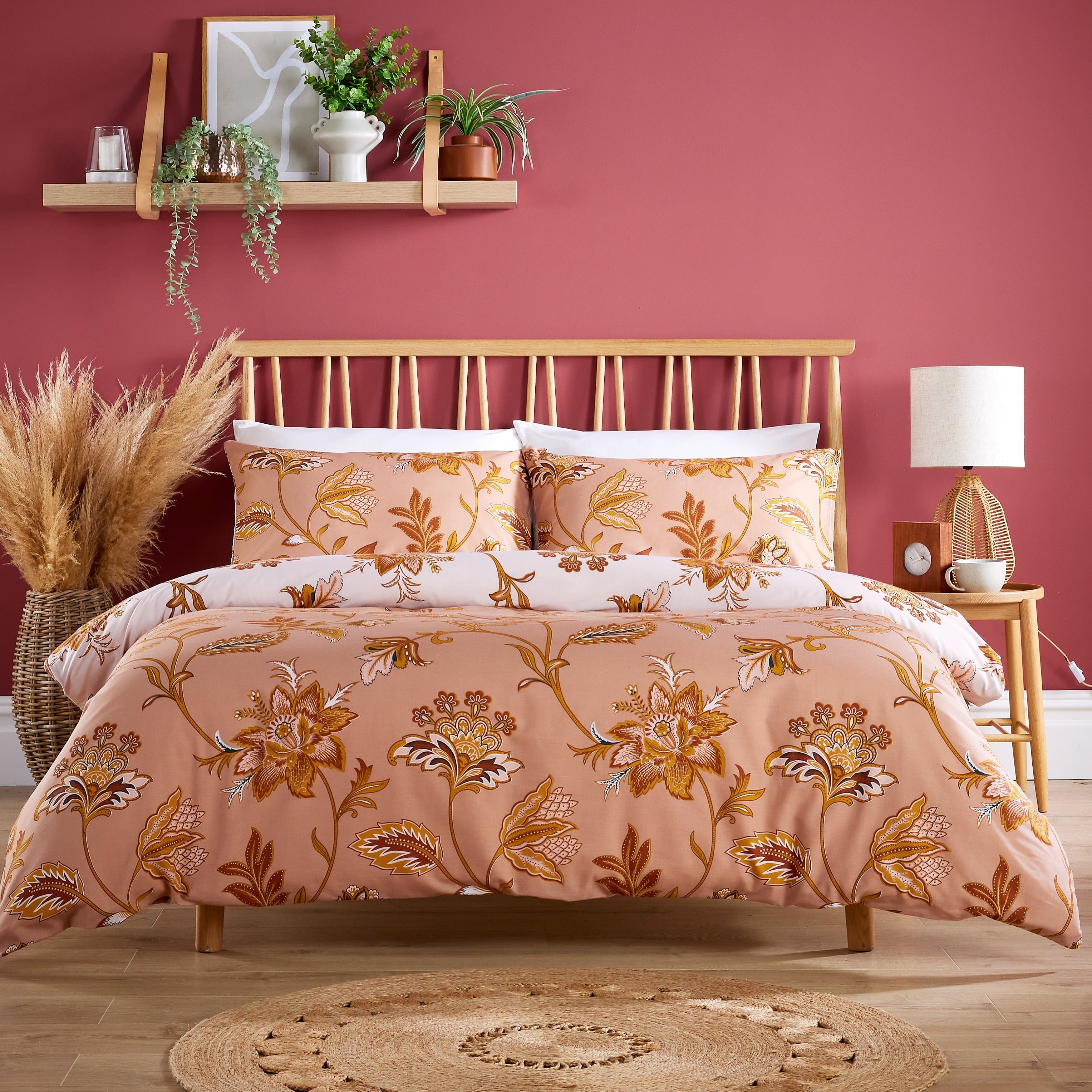 OLIVIA ROCCO Shimla Duvet Cover Set Easy Care Reversible Quilt Cover With Pillowcases Super Soft Bedding Machine Washable Wrinkle Resistant