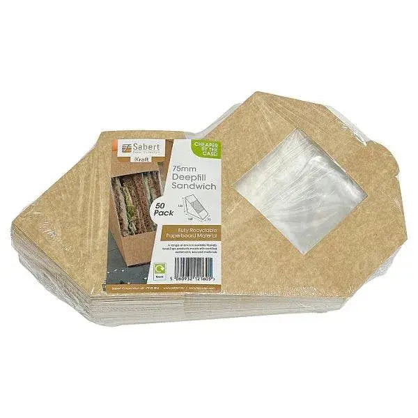 Simply Kraft 75mm Deepfill Sandwich - 50 Packs