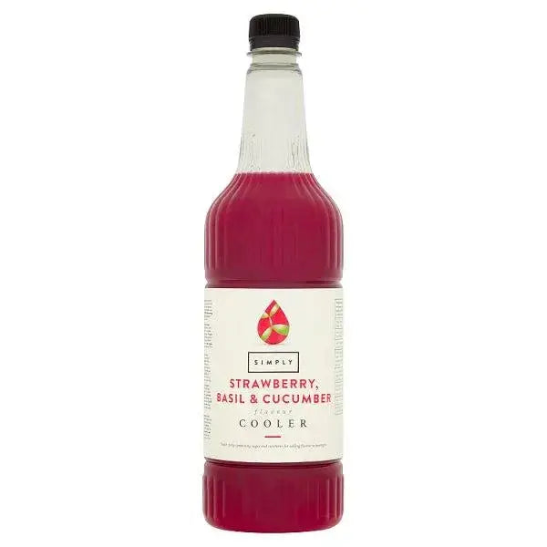 Simply Strawberry, Basil & Cucumber Flavour Cooler 1L