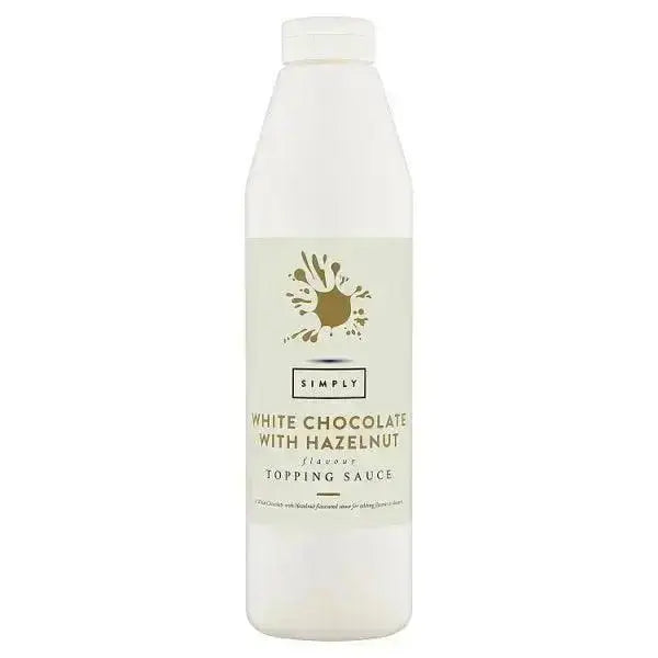 Simply White Chocolate with Hazelnut Flavour Topping Sauce 1kg