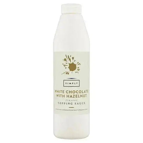 Simply White Chocolate with Hazelnut Flavour Topping Sauce 1kg