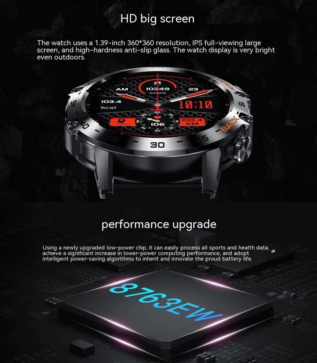 Smart Multi-function Call Three-proof Heart Rate Blood Oxygen Sports Watch