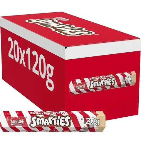 Smarties Candy Cane Milk Chocolate Giant Tube 120g (Case of 20)