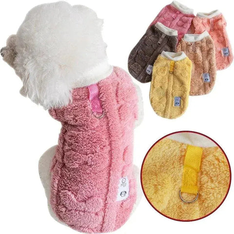 Soft Fleece Dog Clothes Winter Warm Puppy Kitten Pullover Pet Clothes for Small Dogs