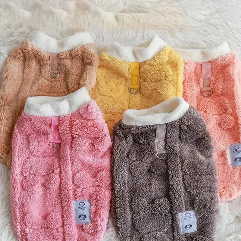 Soft Fleece Dog Clothes Winter Warm Puppy Kitten Pullover Pet Clothes for Small Dogs