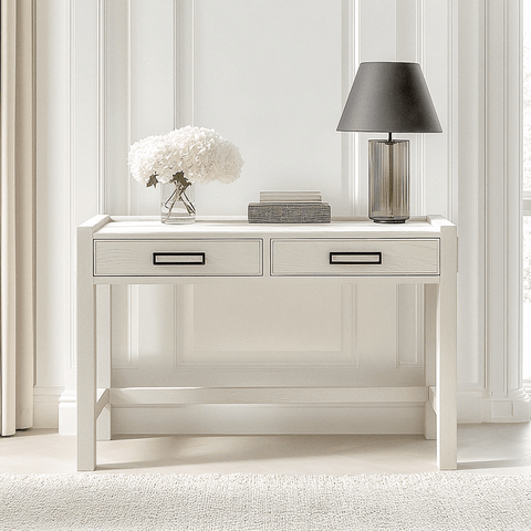Soho Cream Oak Veneer 2 Drawer Dressing Table