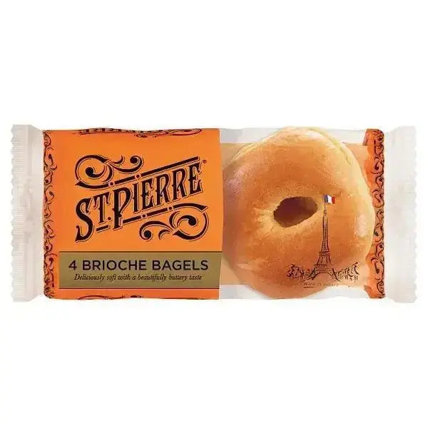 St Pierre 4 Pre-Sliced Brioche Bagels