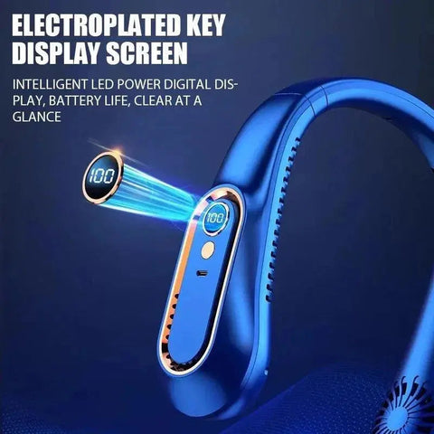 Stay Cool and Hands-Free with Our Rechargeable Neck Fan - 5 Speed Bladeless Design