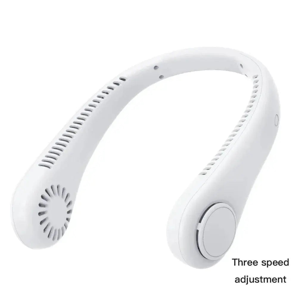 Stay Cool and Hands-Free with Our Rechargeable Neck Fan - 5 Speed Bladeless Design
