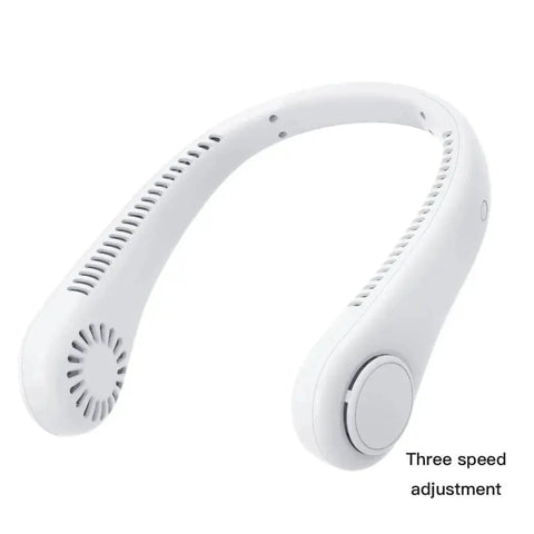 Stay Cool and Hands-Free with Our Rechargeable Neck Fan - 5 Speed Bladeless Design