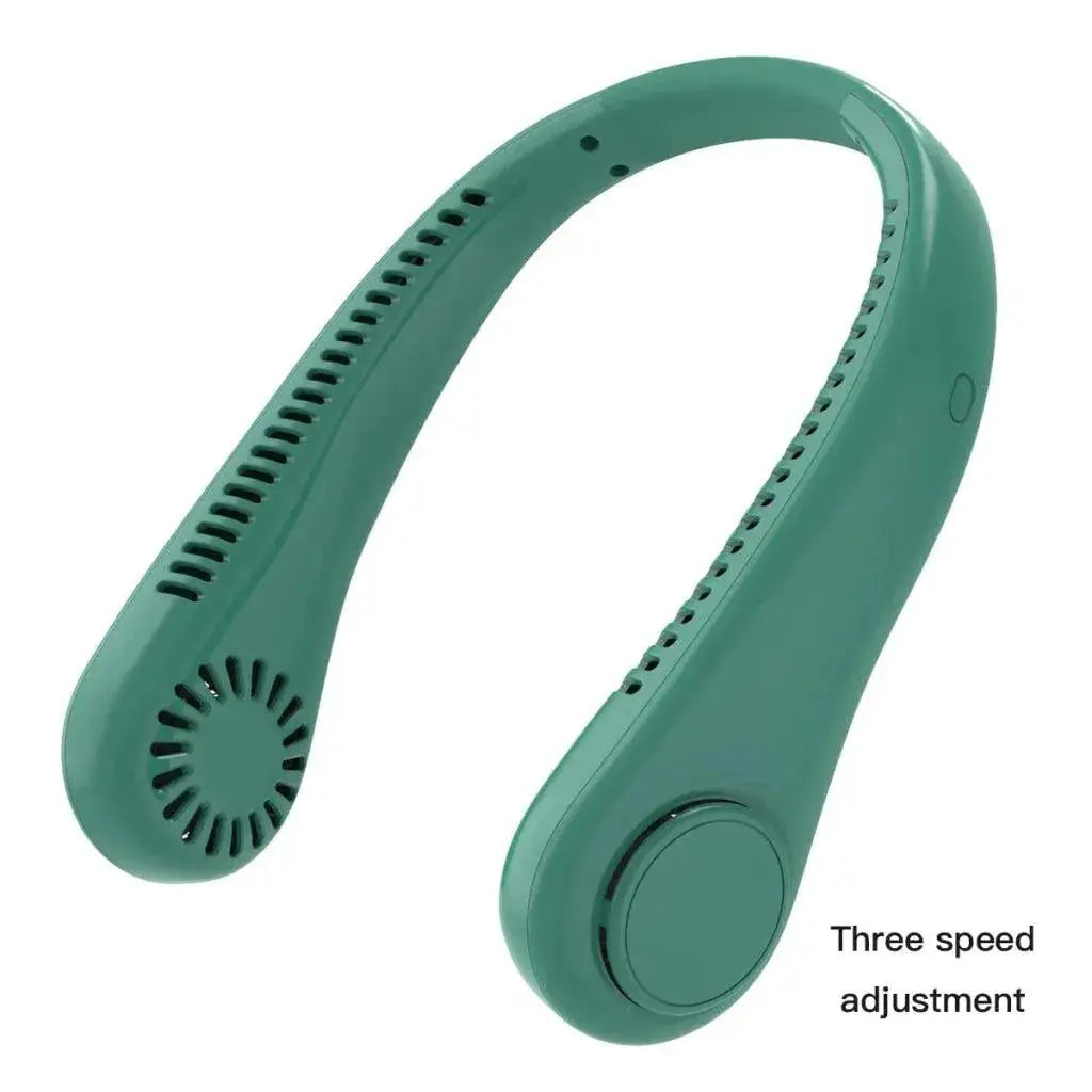 Stay Cool and Hands-Free with Our Rechargeable Neck Fan - 5 Speed Bladeless Design