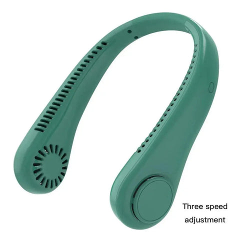 Stay Cool and Hands-Free with Our Rechargeable Neck Fan - 5 Speed Bladeless Design