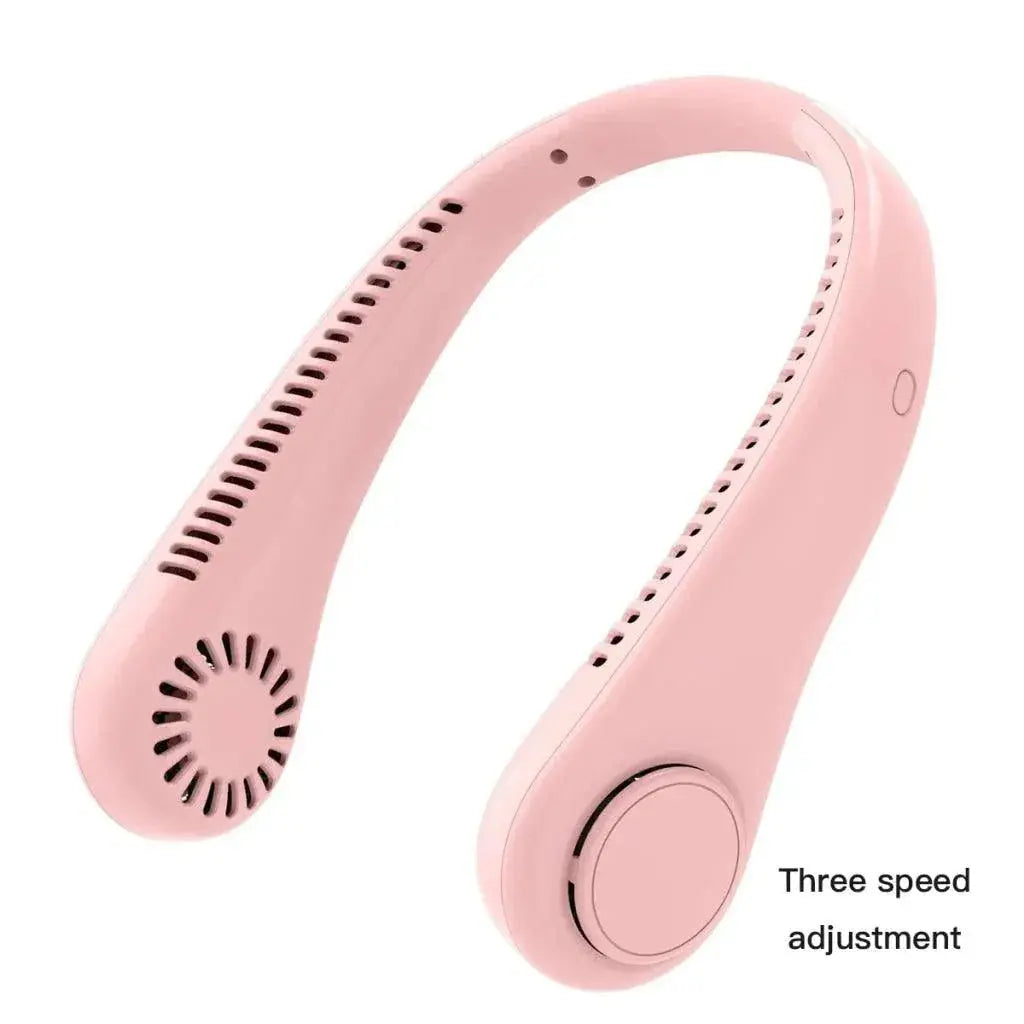 Stay Cool and Hands-Free with Our Rechargeable Neck Fan - 5 Speed Bladeless Design