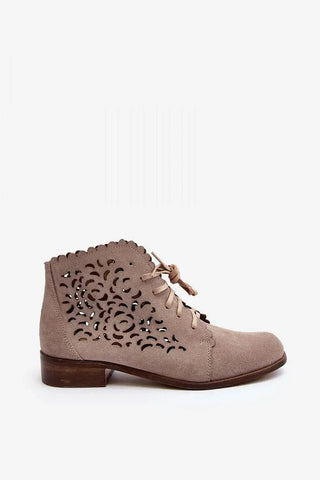step in style natural high-quality leather women's boots