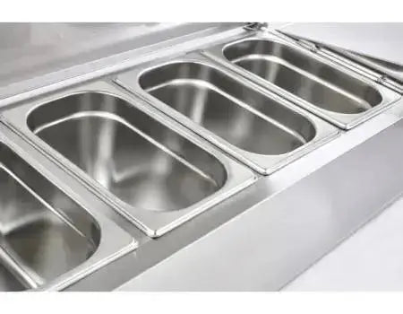 Sterling Pro Cobus SPT2000-330-SS Topping Well, Stainless Steel Lid, 10 x GN1/4