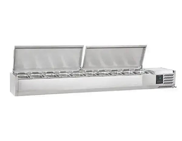 Sterling Pro Cobus SPT2000-330-SS Topping Well, Stainless Steel Lid, 10 x GN1/4
