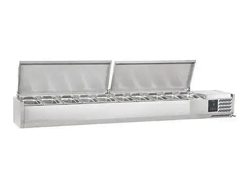Sterling Pro Cobus SPT2000-330-SS Topping Well, Stainless Steel Lid, 10 x GN1/4