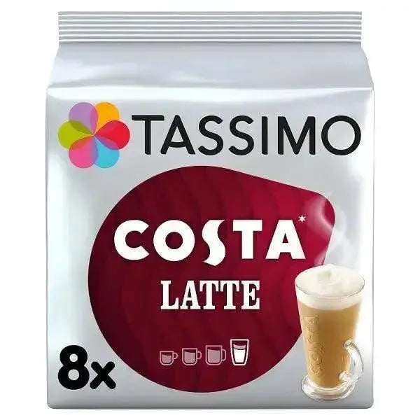 Tassimo Costa Latte Coffee Pods 8 Servings ( Pack of 5 )