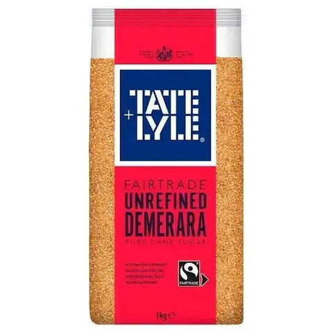 Tate & Lyle Fairtrade Unrefined Demerara Pure Cane Sugar 1kg