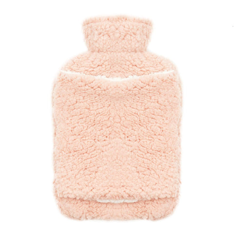 OLIVIA ROCCO Teddy Fleece Hot Water Bottle With Pocket Hand Warmer 2L Natural Rubber UK Safe Tested Ideal Gift For Adults And Kids