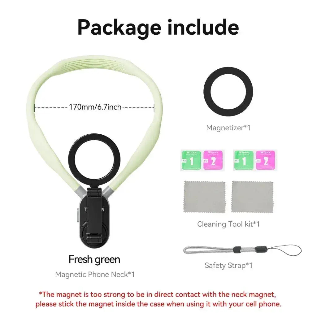 TELESIN Silicone Phone Magnetic Neck Mount
