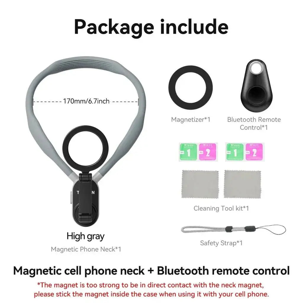 TELESIN Silicone Phone Magnetic Neck Mount