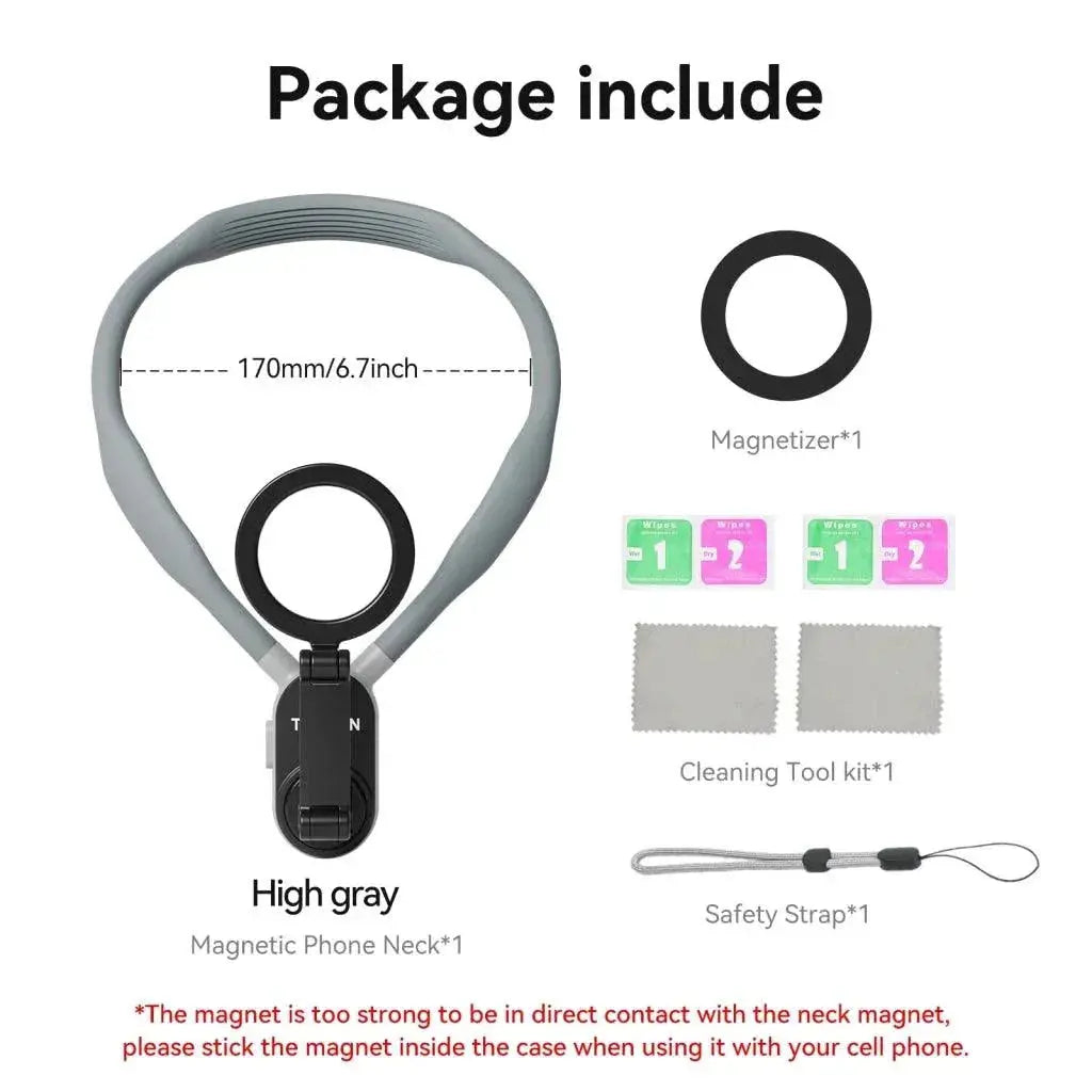 TELESIN Silicone Phone Magnetic Neck Mount