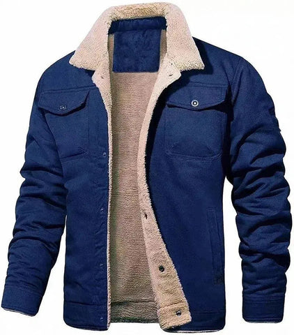 Thick Warm Wind-Resistant Parka mens Jacket