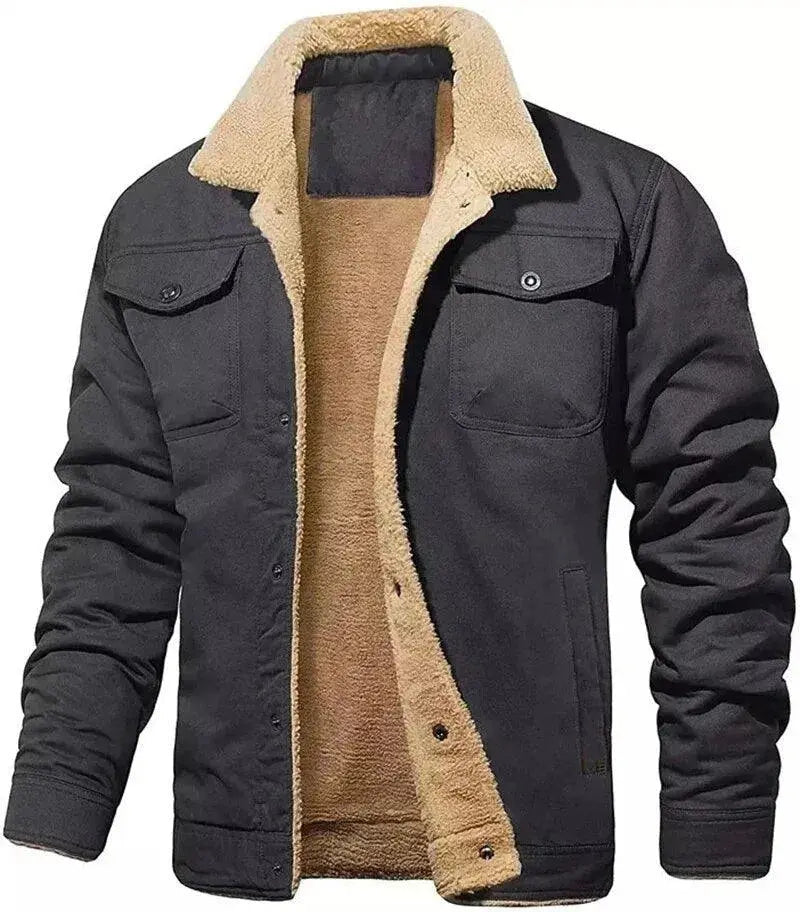Thick Warm Wind-Resistant Parka mens Jacket
