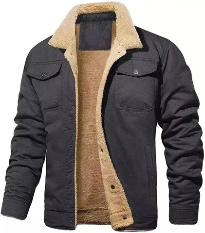 Thick Warm Wind-Resistant Parka mens Jacket