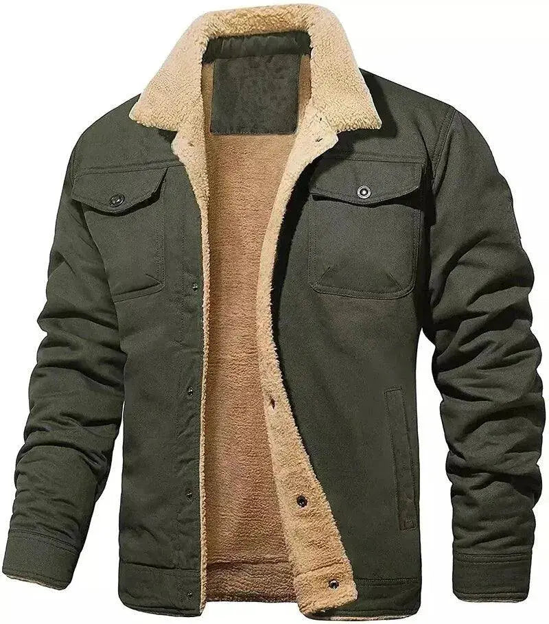 Thick Warm Wind-Resistant Parka mens Jacket