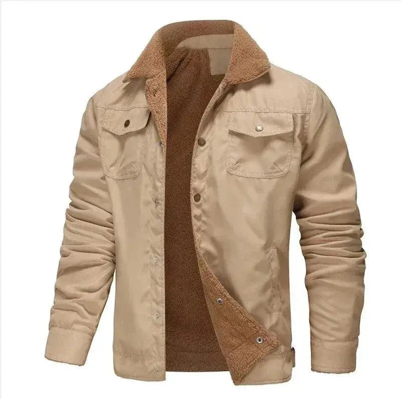 Thick Warm Wind-Resistant Parka mens Jacket