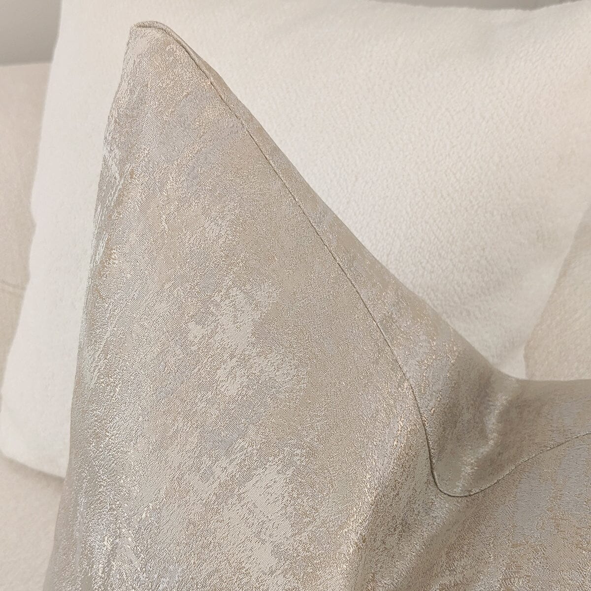 Tiana Cream & Gold Abstract Print Cushion - 50x50cm