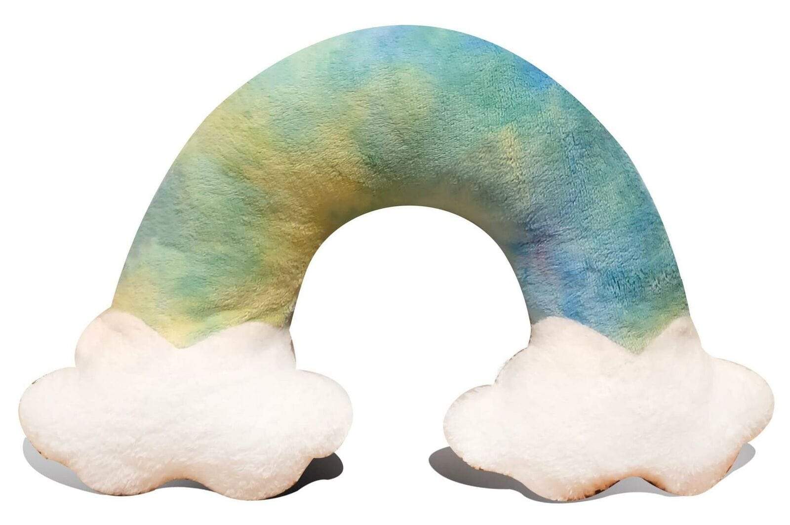 OLIVIA ROCCO Tie Dye Rainbow Teddy Fleece Duvet Set for Kids Reversible Bedding with Cushion and Throw Single and Double