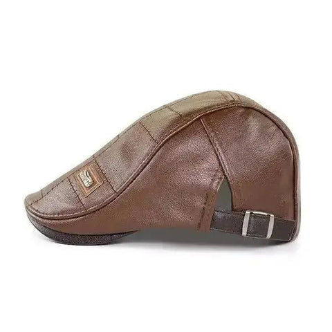 Top Level Leather Newsboy Planas Duckbill Visor Cap