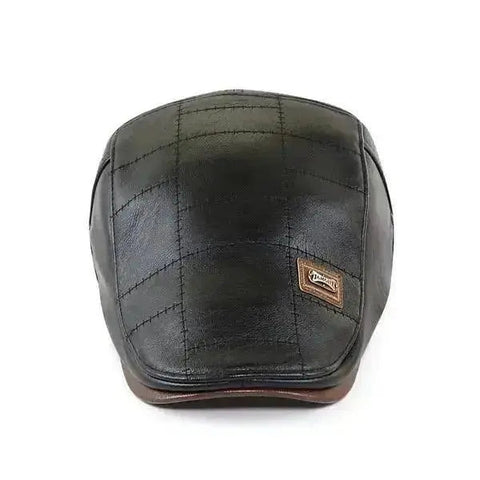 Top Level Leather Newsboy Planas Duckbill Visor Cap