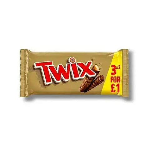Twix Chocolate Biscuit Bars Multipack 3 x 40g (Case of 24)