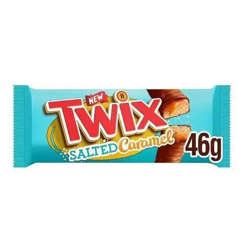 Twix Salted Caramel Chocolate Biscuit Twin Bars 46g (Case of 30)