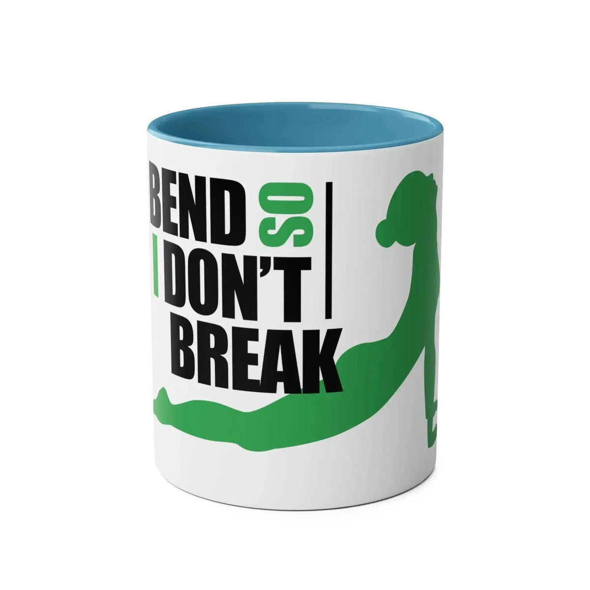 Two-Tone Coffee Mugs, 11oz - I don't break.