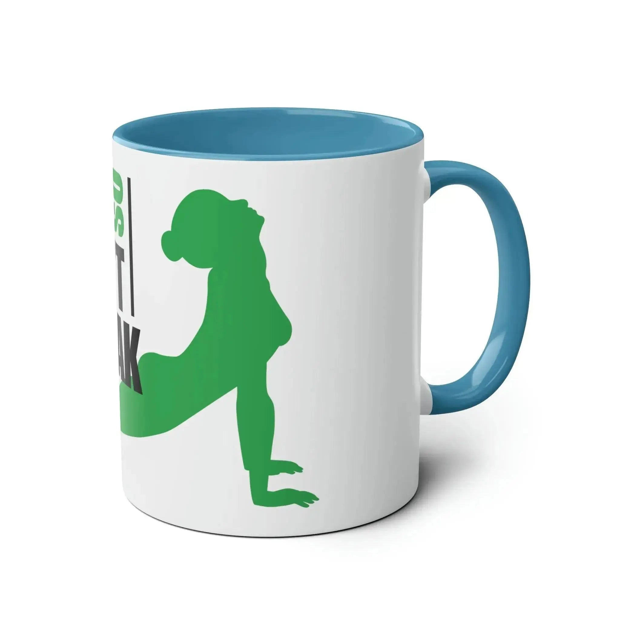 Two-Tone Coffee Mugs, 11oz - I don't break.