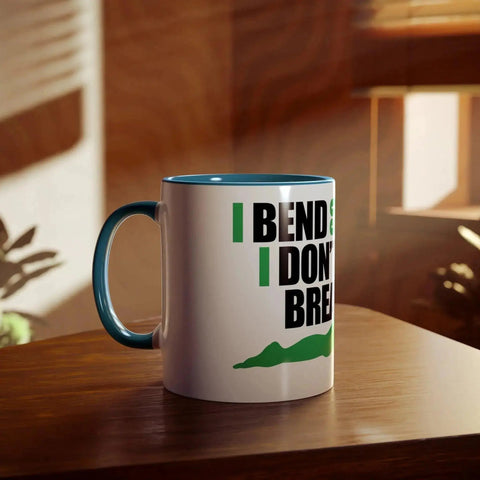 Two-Tone Coffee Mugs, 11oz - I don't break.
