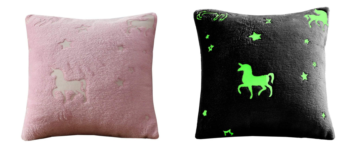 OLIVIA ROCCO Unicorn Glow In The Dark Teddy Duvet Set Pink For Kids OEKO-TEX Certified Soft Teddy Fleece Cozy Bedding Machine Washable