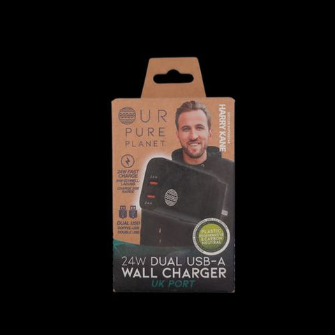 Our Pure Planet (Harry Kane's ECO Brand) - 24W Dual USB-A Wall Charger (UK port)