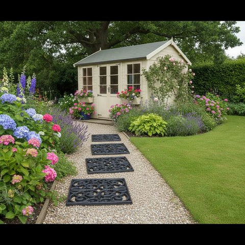 Square Shape Rubber Step Stones  Set of 2
